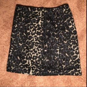 Willi Smith Cashmere leopard mini skirt